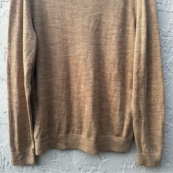 ABERCROMBIE Sweater Men Size XL Pima Cotton Pullover V Neck Tan Neutral‎ Preppy - Picture 8 of 9